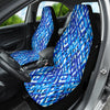 Ethnic Pattern Blue Car Seat Covers, Pair of Front Seat Protectors, Car
