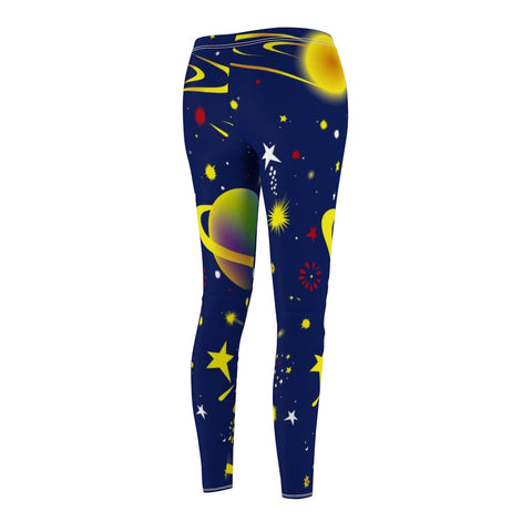 Image of Blue Galaxy Multicolored Colorful Planet Outer Space Women's Cut & Sew Casual