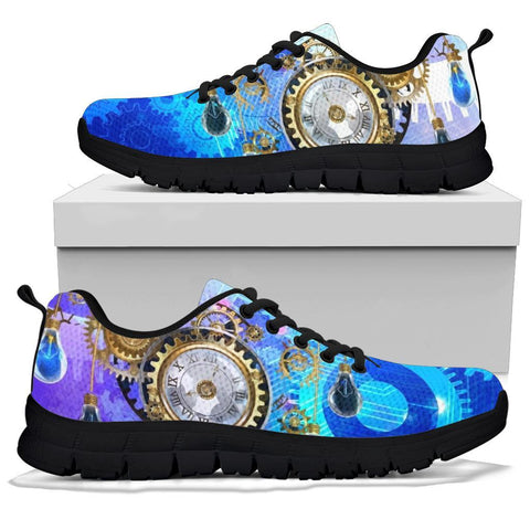 Image of Time Gears Women's Sneaker , Breathable, Custom Printed Hippie Style,