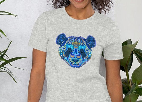 Image of Blue Mandala Panda Unisex T,Shirt, Mens, Womens, Short Sleeve Shirt, Graphic