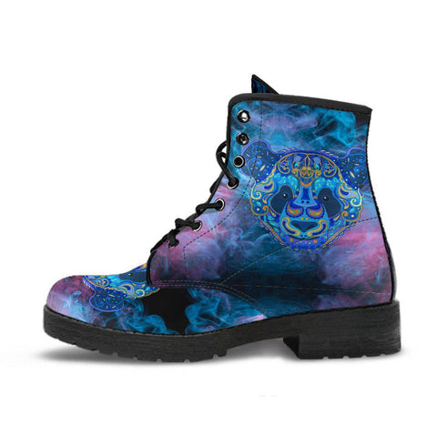 Image of Blue Panda Mandala Women's Vegan Leather Classic Boots, , Hippie