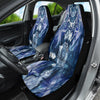 Bohemian Decor Blue Mandalas Car Seat Covers, Pair of Front Seat Protectors, Car