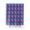 Blue Purple Scale Multicolored Shower Curtains, Water Proof Bath Decor | Spa |