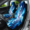 Blue & Purple Tie Dye Abstract Art Car Seat Covers, Front Seat Protectors Pair,