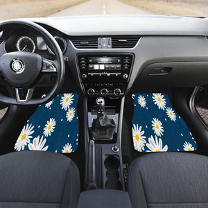 Blue daisies flower Car Mats Back/Front, Floor Mats Set, Car Accessories
