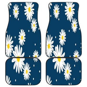 Blue daisies flower Car Mats Back/Front, Floor Mats Set, Car Accessories