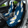 Blue Daisy Floral Car Seat Covers, Pair of Front Seat Protectors, Car