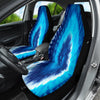 Blue Tie Dye Abstract Art Car Seat Covers, Front Seat Protectors Pair, Auto