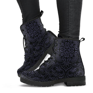 Bohemian Eclipse Vegan Leather Women's Boots - Handcrafted, Ankle Lace-Up, Women's Fashion Footwear