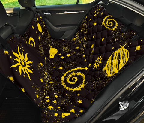 Image of Bohemian Indian Mandala Print , Abstract Art Car Back Seat Pet Covers, Unique