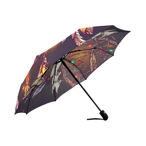 Boho Style Illustration of Dreamcatcher Auto-Foldable Umbrella (Model U04)