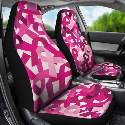 Image of Breast Cancer Awareness 2 Front Car Seat Covers Car Seat Covers,Car Seat Covers Pair,Car Seat Protector,Car Accessory,Front Seat Covers,