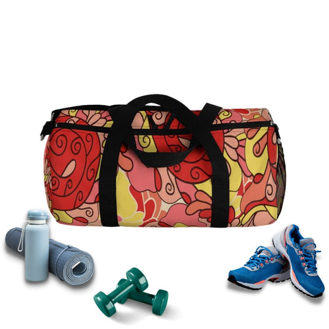Image of Bright Abstract Printed Art Duffel Bag, Weekender Bags/ Baby Bag/ Travel Bag/
