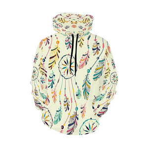 Bright Colorful Dream Catcher Womens Hoodie, Floral, Bright Womens Paisley Colorful, Printed, Hippie