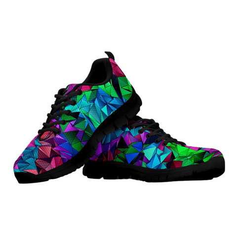 Image of Bright Colorful Geometric Athletic Sneakers,Kicks Sports Wear, Shoes Shoes,Running Shoes,Training Shoes, Kids Shoes, Casual Shoes, Top Shoes