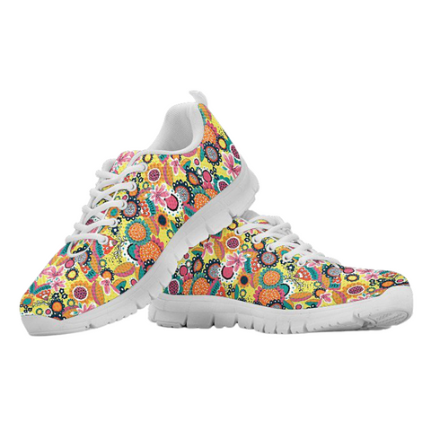 Image of Bright Colorful Hippie Floral Womens Sneakers, Top Shoes,Running Low Top Shoes, Athletic Sneakers,Kicks Sports Wear, Shoes,Training Shoes