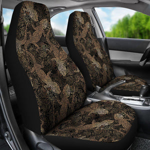Brown Lizard Car Seat Covers,Car Seat Covers Pair,Car Seat Protector,Car Accessory,Front Seat Covers,Seat Cover for Car, 2 Front Car Seat