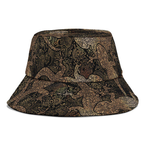 Image of Brown Lizard, Desert Cap,Breathable Head Gear, Sun Block, Fishing Hat, Unisex