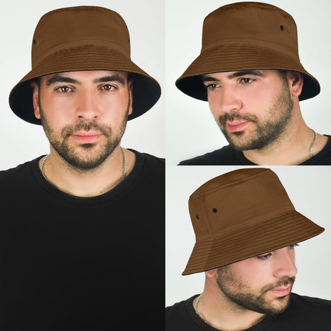 Image of Brown Lightweight, Breathable Head Gear, Sun Block, Fishing Hat, Unisex Bucket