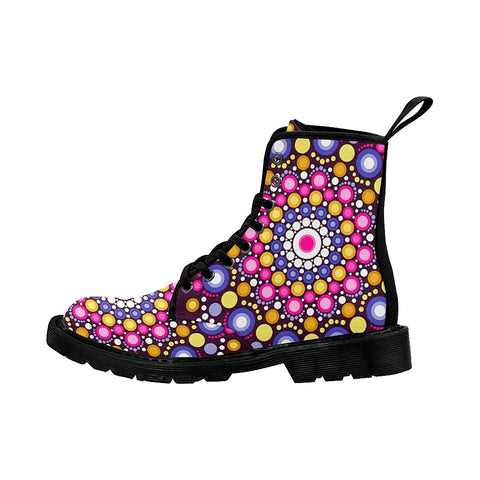 Image of Buble Multicolor , Combat Style Boots, Lolita Combat Boots,Hand Crafted