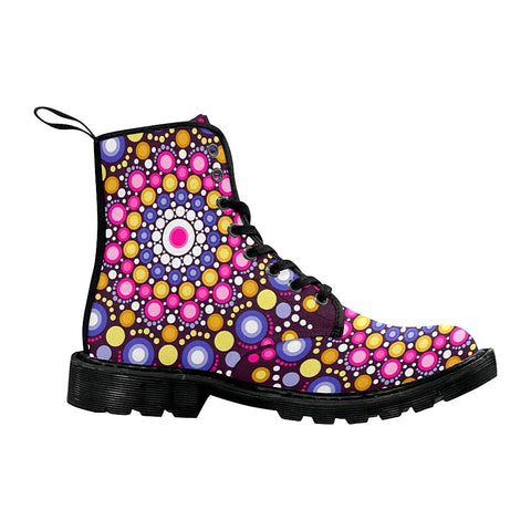 Image of Buble Multicolor , Combat Style Boots, Lolita Combat Boots,Hand Crafted