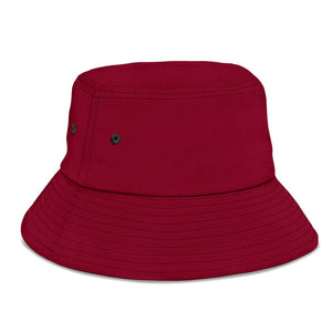 Burgundy Casual Breathable Head Gear, Sun Block, Fishing Hat, Unisex Bucket Hat,