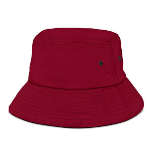 Burgundy Casual Breathable Head Gear, Sun Block, Fishing Hat, Unisex Bucket Hat,