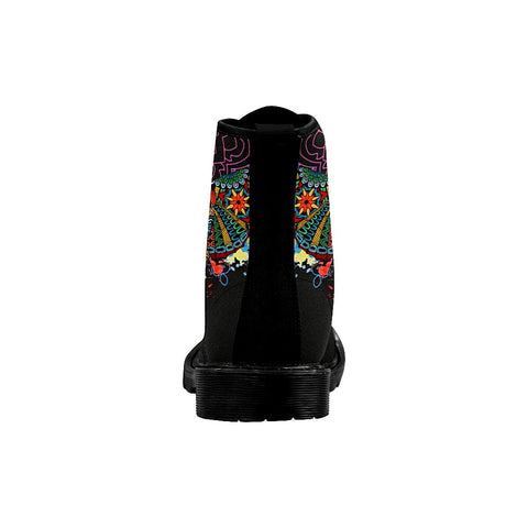 Image of Butterfly Elephant Colorful Womens Boots Combat Style Boots, Lolita Combat Boots,Hand Crafted