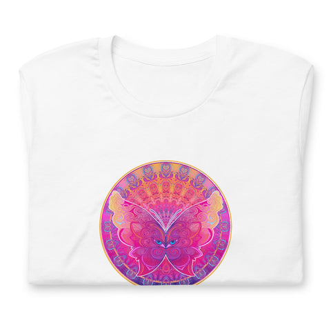 Image of Butterfly Mandala Unisex T,Shirt, Mens, Womens, Short Sleeve Shirt, Graphic Tee,