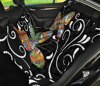 Butterfly Pattern Mandala , Abstract Art Car Back Seat Pet Covers, Backseat