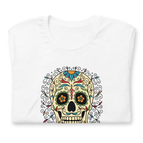 Image of Calavera Sugar Skull Unisex T,Shirt, Mens, Womens, Short Sleeve Shirt, Graphic