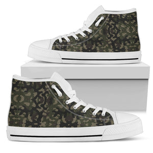 Camouflage Canvas Shoes,High Quality, High Tops Sneaker, Spiritual,Handmade Crafted, Boho,Streetwear,All Star,Custom Shoes,Womens High Top