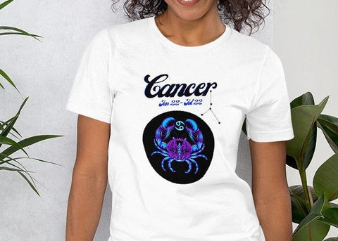 Image of Cancer Zodiac Unisex T,Shirt, Mens, Womens, Short Sleeve Shirt, Graphic Tee,