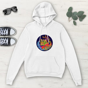 Cat Abstract Colorful Multicolored Classic Unisex Pullover Hoodie, Mens, Womens,