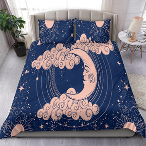 Celestial Sun Moon And Stars Comforter Cover,Twin Duvet Cover,Multi Colored,Quilt Cover,Bedroom Set,Bedding Set,Pillow Case,Bedding Coverlet