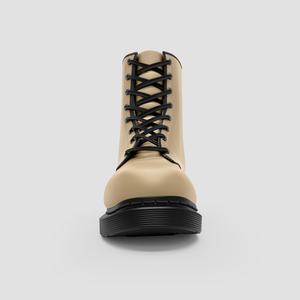 Champagne Vegan Handmade Wo's Boots - Classic Crafted Footwear - Perfect Gift for Ladies - Eco-Friendly Fashion - Durable & Trendy - Unique
