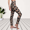 Cheetah Leopard Animal Print Women's Cut & Sew Casual Leggings, Yoga Pants,