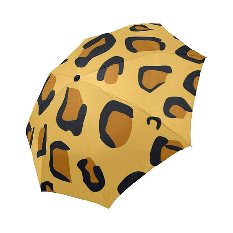 Image of Cheetah Print Womens Umbrella, Foldable Umbrella, Custom Rain Umbrella,Rain Gear Weather