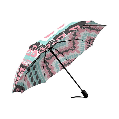 Image of Chevron Zig Zag Abstract Native Motif Auto-Foldable Umbrella (Model U04)