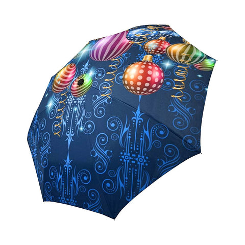 Image of Christmas Vintage Classic Background with balls an Auto-Foldable Umbrella (Model U04)