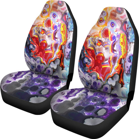 Image of Colorful Abstract 2 Front Car Seat Covers Car Seat Covers,Car Seat Covers Pair,Car Seat Protector,Car Accessory,Front Seat Covers