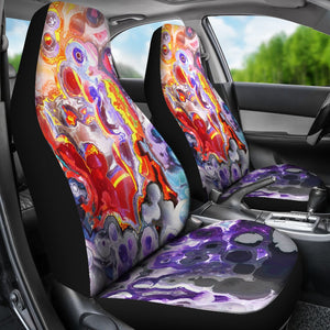 Colorful Abstract 2 Front Car Seat Covers Car Seat Covers,Car Seat Covers Pair,Car Seat Protector,Car Accessory,Front Seat Covers
