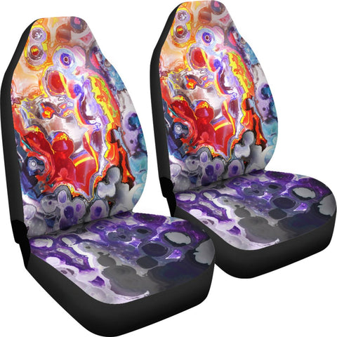Image of Colorful Abstract 2 Front Car Seat Covers Car Seat Covers,Car Seat Covers Pair,Car Seat Protector,Car Accessory,Front Seat Covers