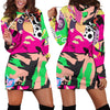 Colorful Abstract Animal Print Womens Hoodie Dress, Gift Custom Made,Womens Hoodie Dress,Custom Printed,Woman Girl Dresses Sweatshirt