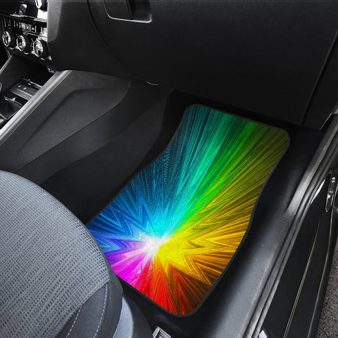Image of Colorful Abstract Art Car Mats Back/Front, Floor Mats Set, Car Accessories