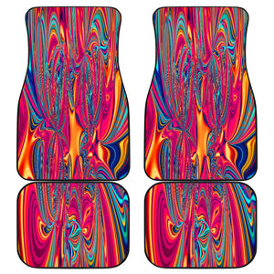 Colorful Abstract Art neon Car Mats Back/Front, Floor Mats Set, Car Accessories