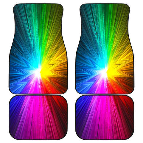 Image of Colorful Abstract Art Car Mats Back/Front, Floor Mats Set, Car Accessories