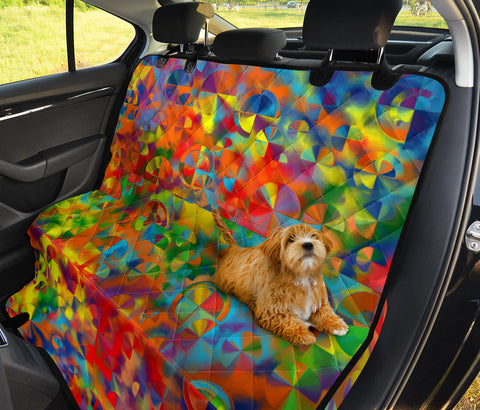 Image of Colorful Abstract Design - Vibrant Car Back Seat Pet Covers, Artistic Backseat Protector, Unique Car Accessories