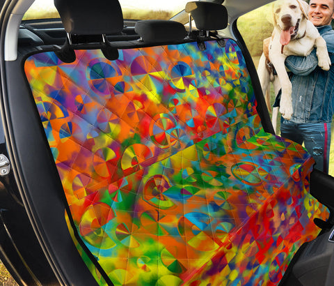 Image of Colorful Abstract Design - Vibrant Car Back Seat Pet Covers, Artistic Backseat Protector, Unique Car Accessories