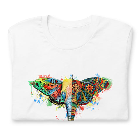 Image of Colorful Abstract Elephant Unisex T,Shirt, Mens, Womens, Short Sleeve Shirt,